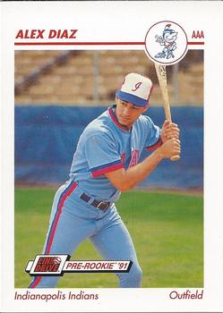 1991 Line Drive AAA Indianapolis Indians Ad Backs #181 Alex Diaz Front