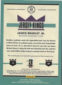 2015 Donruss - Jersey Kings #24 Jackie Bradley Jr. Back