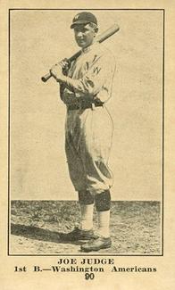 1917 Collins-McCarthy (E135) #90A Joe Judge Front