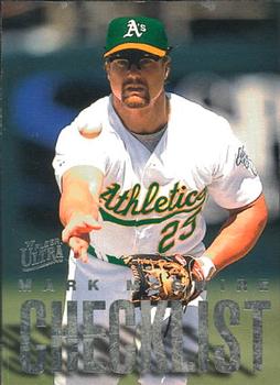 1997 Ultra - Checklists (Series One) #5 Mark McGwire Front