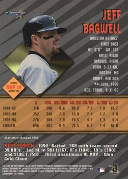1997 Bowman - Bowman's Best Preview Atomic Refractors #BBP 10 Jeff Bagwell Back