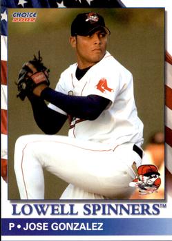 2002 Choice Lowell Spinners #04 Jose Gonzalez Front