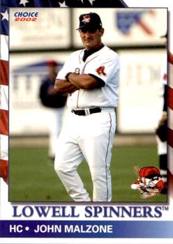 2002 Choice Lowell Spinners #33 John Malzone Front