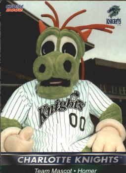 2002 Choice Charlotte Knights #30 Homer the Dragon Front