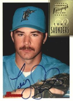 1997 Bowman - Certified Autographs Black Ink #CA71 Tony Saunders Front