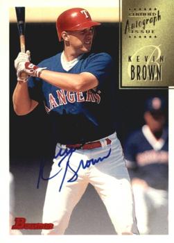 1997 Bowman - Certified Autographs Blue Ink #CA8 Kevin Brown Front