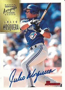 1997 Bowman - Certified Autographs Blue Ink #CA55 Julio Mosquera Front