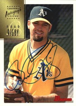 1997 Bowman - Certified Autographs Blue Ink #CA66 Brad Rigby Front