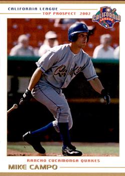 2002 Grandstand California League Top Prospects #NNO Mike Campo Front