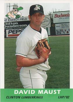 2002 Grandstand Clinton LumberKings #NNO David Maust Front