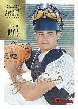 1997 Bowman - Certified Autographs Gold Ink #CA20 Ben Davis Front