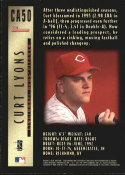 1997 Bowman - Certified Autographs Gold Ink #CA50 Curt Lyons Back