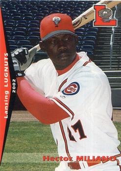 2002 Grandstand Lansing Lugnuts #NNO Hector Miliano Front