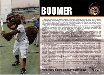 2002 MultiAd Portland Beavers #NNO Boomer the Beaver Back