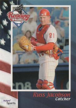 2002 MultiAd Reading Phillies #11 Russ Jacobson Front