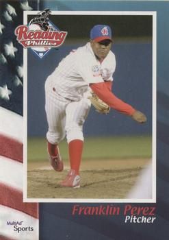 2002 MultiAd Reading Phillies #19 Franklin Perez Front