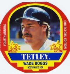 1990 Tetley Tea Discs #7 Wade Boggs Front