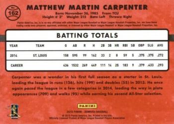 2015 Donruss - Stat Line Career #162 Matt Carpenter Back