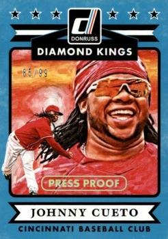 2015 Donruss - Press Proofs Gold #7 Johnny Cueto Front