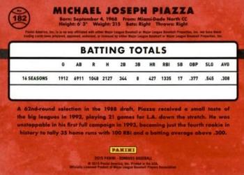 2015 Donruss - Press Proofs Gold #182 Mike Piazza Back
