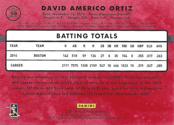 2015 Donruss - Press Proofs Silver #59 David Ortiz Back