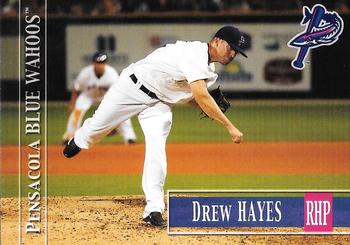 2014 Grandstand Pensacola Blue Wahoos #12 Drew Hayes Front