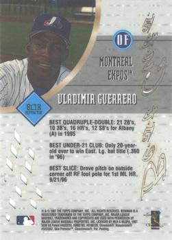 1997 Bowman's Best - Best Cuts Refractor #BC18 Vladimir Guerrero Back