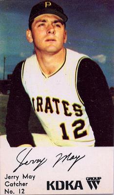1968 KDKA Pittsburgh Pirates #12 Jerry May Front