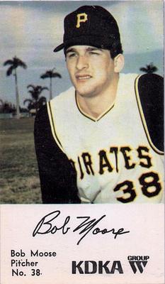 1968 KDKA Pittsburgh Pirates #38 Bob Moose Front