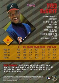 1997 Bowman's Best - Refractors #94 Fred McGriff Back