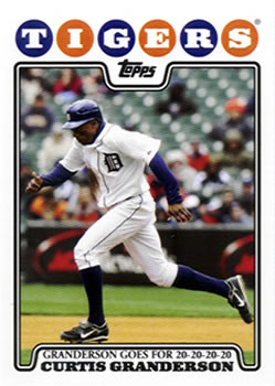 2008 Topps Gift Sets Detroit Tigers #2 Curtis Granderson (20-20-20-20) Front
