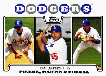 2008 Topps Gift Sets Los Angeles Dodgers #38 Juan Pierre / Russell Martin / Rafael Furcal Front
