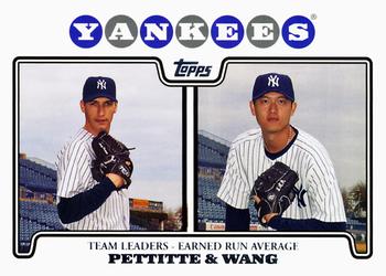 2008 Topps Gift Sets New York Yankees #10 Chien-Ming Wang / Andy Pettitte Front