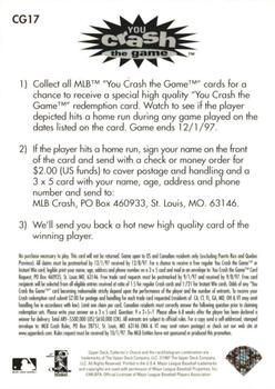 1997 Collector's Choice - You Crash the Game #CG17 Gary Sheffield Back