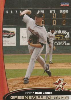 2005 Choice Greeneville Astros #18 Brad James Front