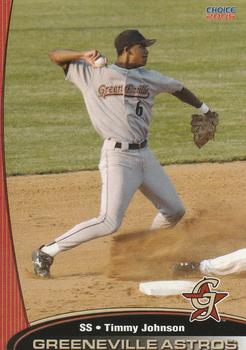 2005 Choice Greeneville Astros #19 Timmy Johnson Front