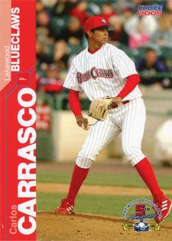 2005 Choice Lakewood BlueClaws #7 Carlos Carrasco Front