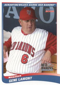 2005 Choice Scranton/Wilkes-Barre Red Barons #18 Gene Lamont Front