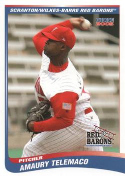 2005 Choice Scranton/Wilkes-Barre Red Barons #30 Amaury Telemaco Front