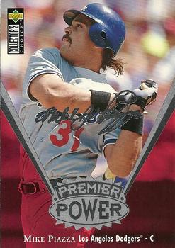 1997 Collector's Choice - Premier Power 3x5 #PP19 Mike Piazza Front
