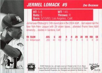 2005 MultiAd Hickory Crawdads Update #19 Jermel Lomack Back
