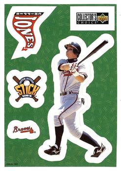 1997 Collector's Choice - Stick'Ums (Retail) #NNO Chipper Jones Front