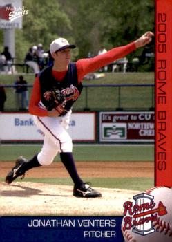 2005 MultiAd Rome Braves #24 Jonathan Venters Front