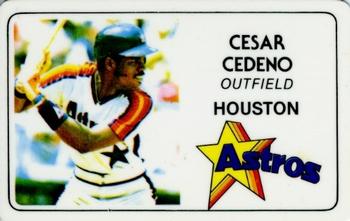 1981 Perma-Graphics Superstar Credit Cards (125- prefix) #125-025 Cesar Cedeno Front