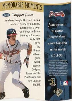 1997 Collector's Choice - Memorable Moments #2 Chipper Jones Back