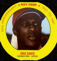1987 Key Food Discs #7 Eric Davis Front