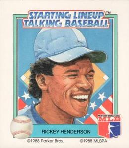 1988 Parker Bros. Starting Lineup Talking Baseball New York Yankees #21 Rickey Henderson Front