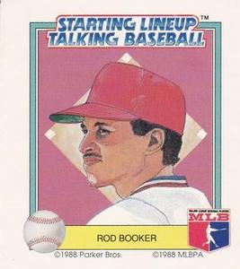 1988 Parker Bros. Starting Lineup Talking Baseball St. Louis Cardinals #16 Rod Booker Front