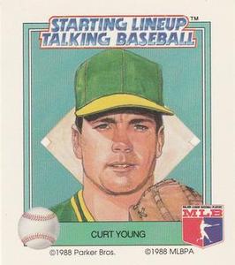 1988 Parker Bros. Starting Lineup Talking Baseball Oakland Athletics #26 Curt Young Front