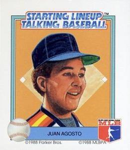 1988 Parker Bros. Starting Lineup Talking Baseball Houston Astros #30 Juan Agosto Front
